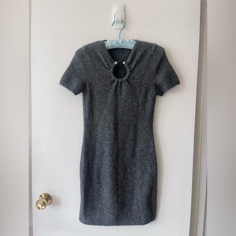 Zara Charcoal Knit Mini Dress